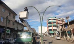 نصب چراغ‌های (LED) دربلوار‌های اصلی شهر ماسال