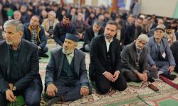 حضور محمد شیخان همراه ولی عظمتی در نماز جمعه تالش