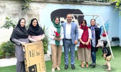 حضور زوج فرهنگی گیلان و تالش در جمع کودکان معصوم آسایشگاه معلولین فومنات